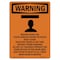 Signmission Safety Sign, OSHA WARNING, 10" Height, Aluminum, Moving Door Can Cause, Portrait OS-WS-A-710-V-13334 - alternate 1